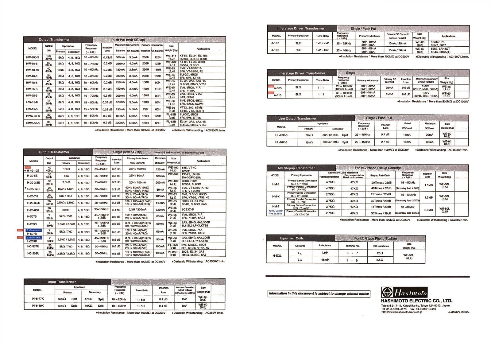 A Pair of MC Step up Transformer. HM-3 Hashimoto (Sansui)