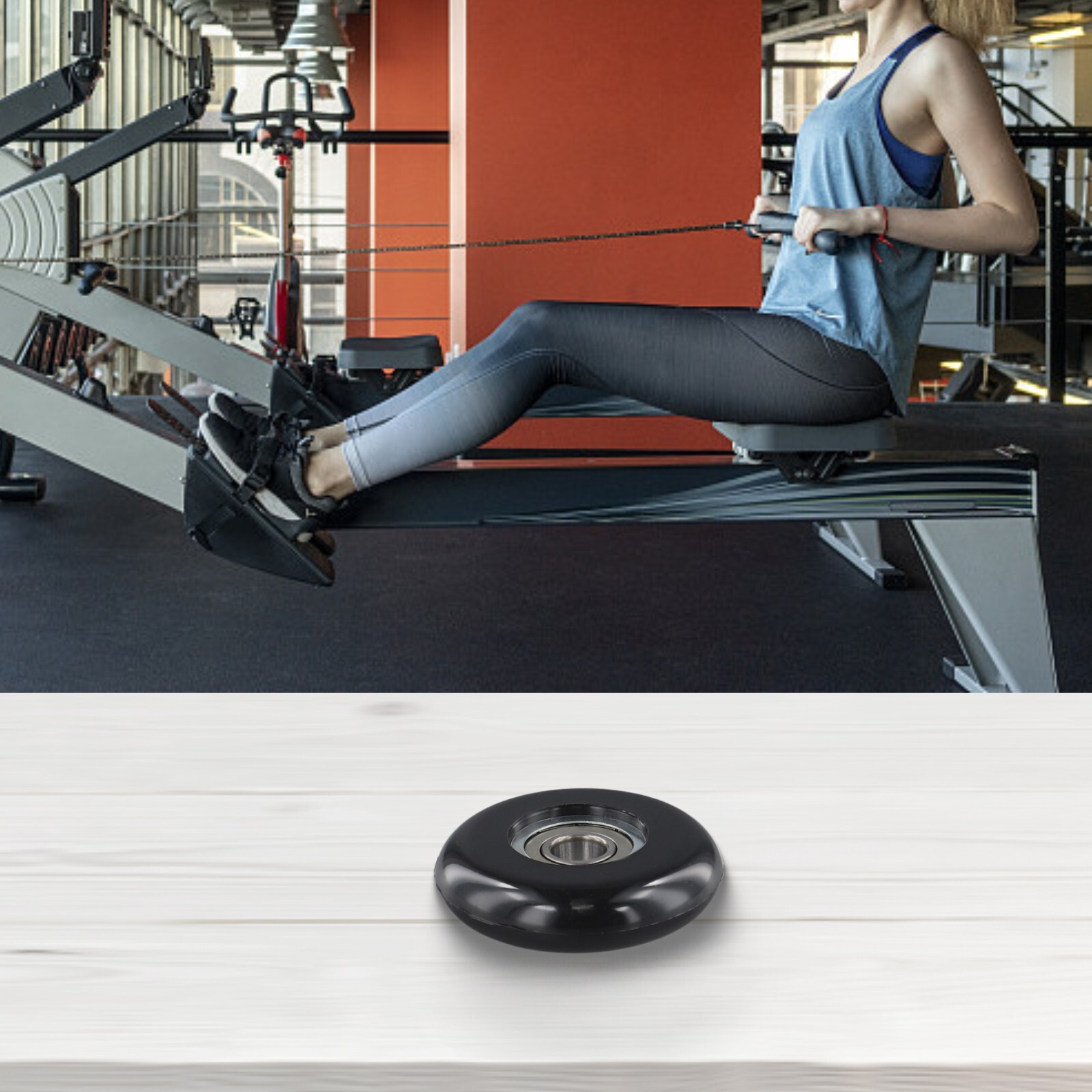 Rowing Machine Seats Wheel With Bearing 8x40x10mm Seats Cushion Moving Wheels