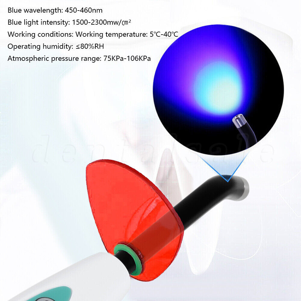 Dental LED Curing Light Lamp Wireless Cordless Resin Cure Lamp 5W 2000MW FDA USA