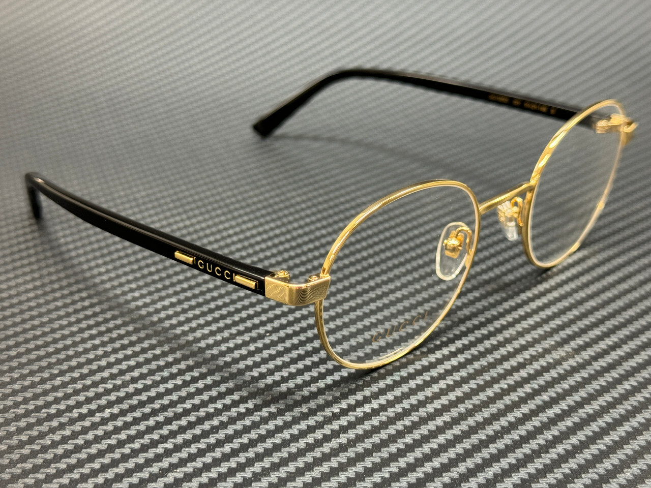 GUCCI GG1585O 001 Gold Black Men's Small 51 mm Eyeglasses