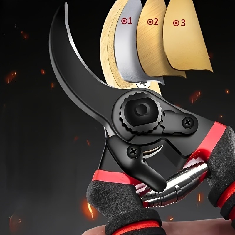 SK-5 Garden Pruning Shears - Heavy Duty for Tree Branch Trimming, Comfort Grip