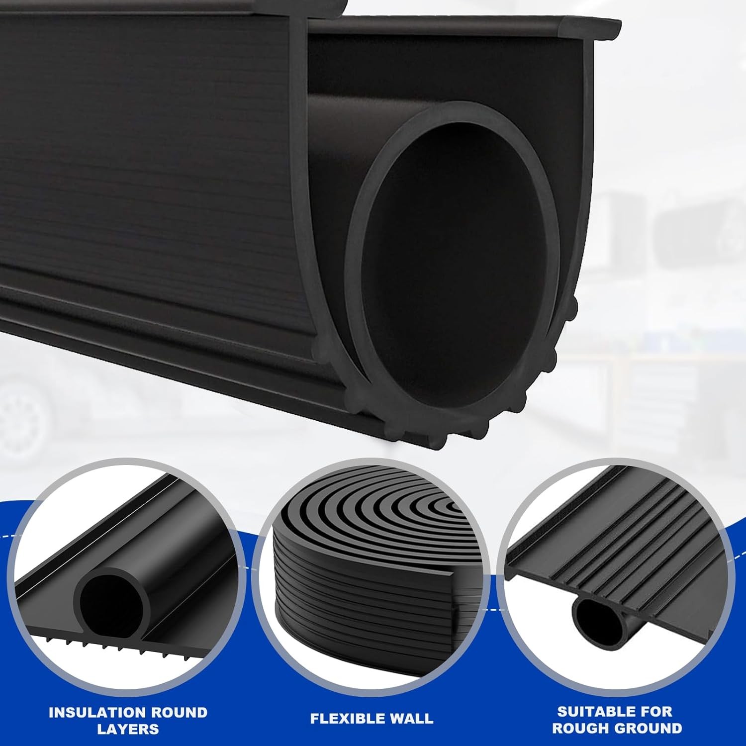 Garage Door Seals Bottom Rubber Weather Stripping 10Ft T-end