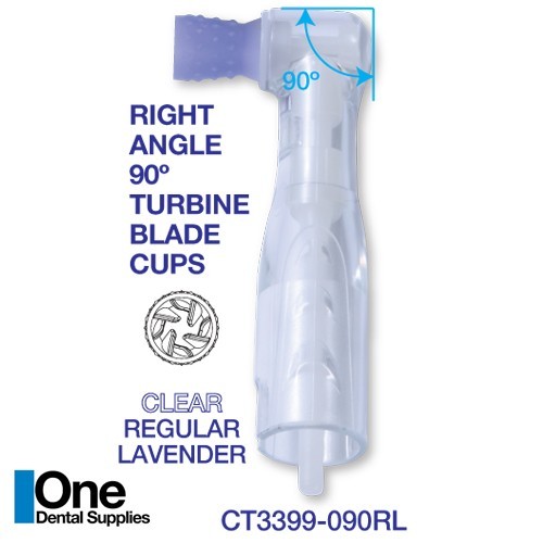 Dental Disposable Clear Prophy Turbine Assort Regular/Soft Color Cup 90° 100's