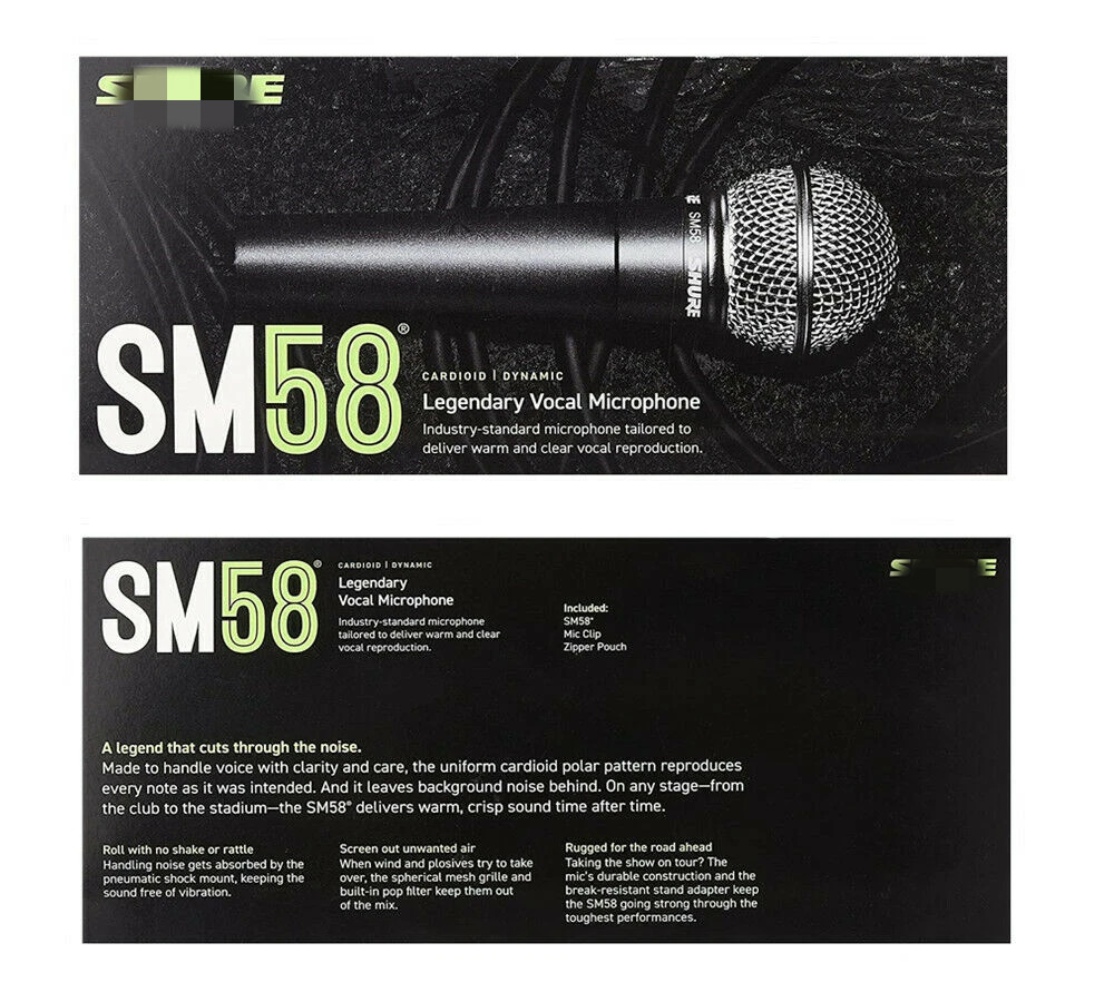 NEW SM58S Dynamic Vocal Microphone With On/Off Switch  FAST SHIPPING US
