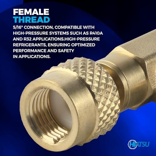Schrader Core Depressor Valve 1/4” x 5/16” SAE – Heavy-Duty Brass HVAC FSVH-2