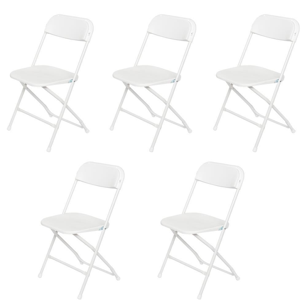 20 Pack Commercial White Plastic Folding Chair Stackable Wedding Picnic Party