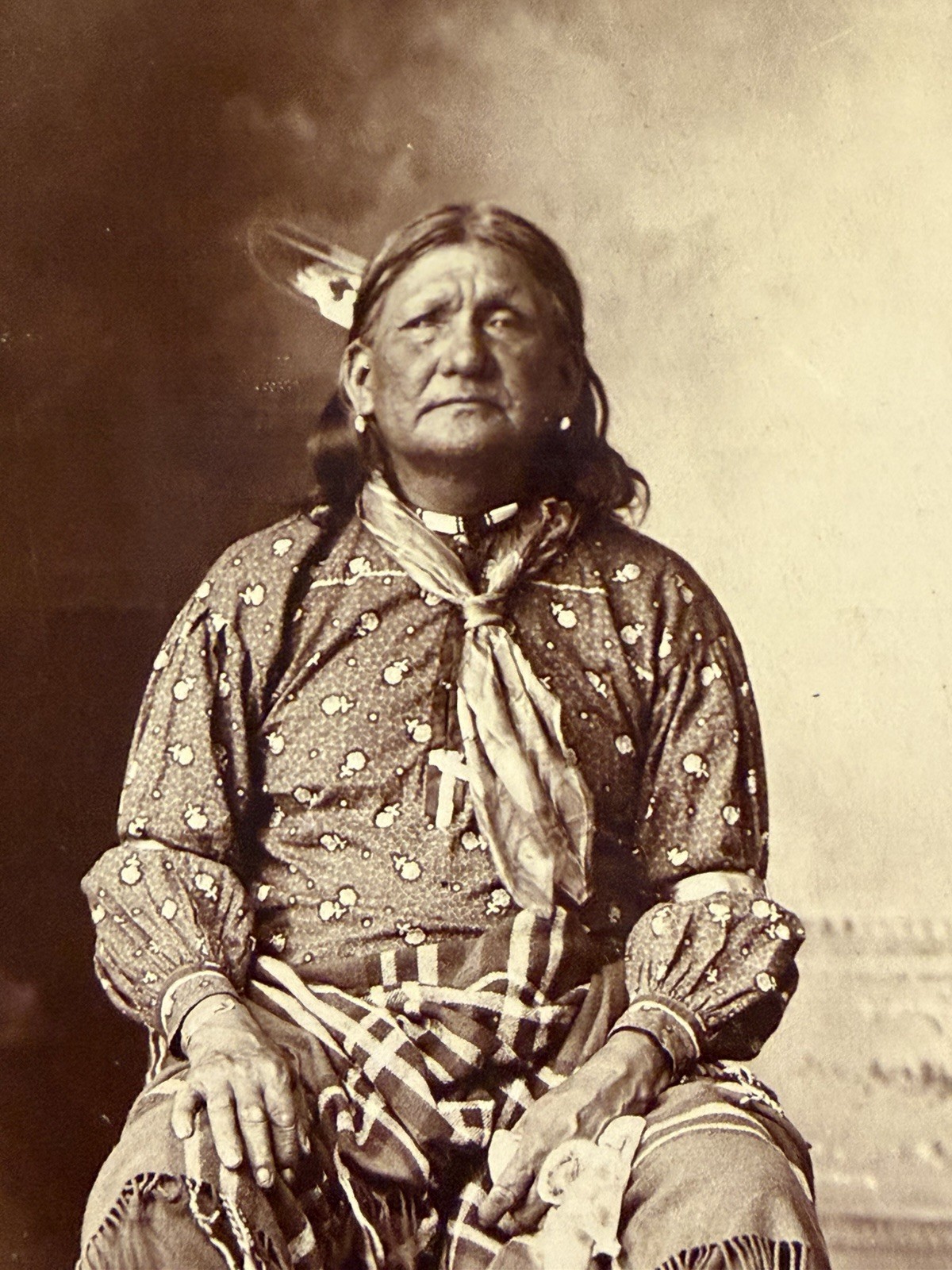 Native American Indian Cabinet Card of Red Cloud Cheif of Oglala Lakota (Sioux)