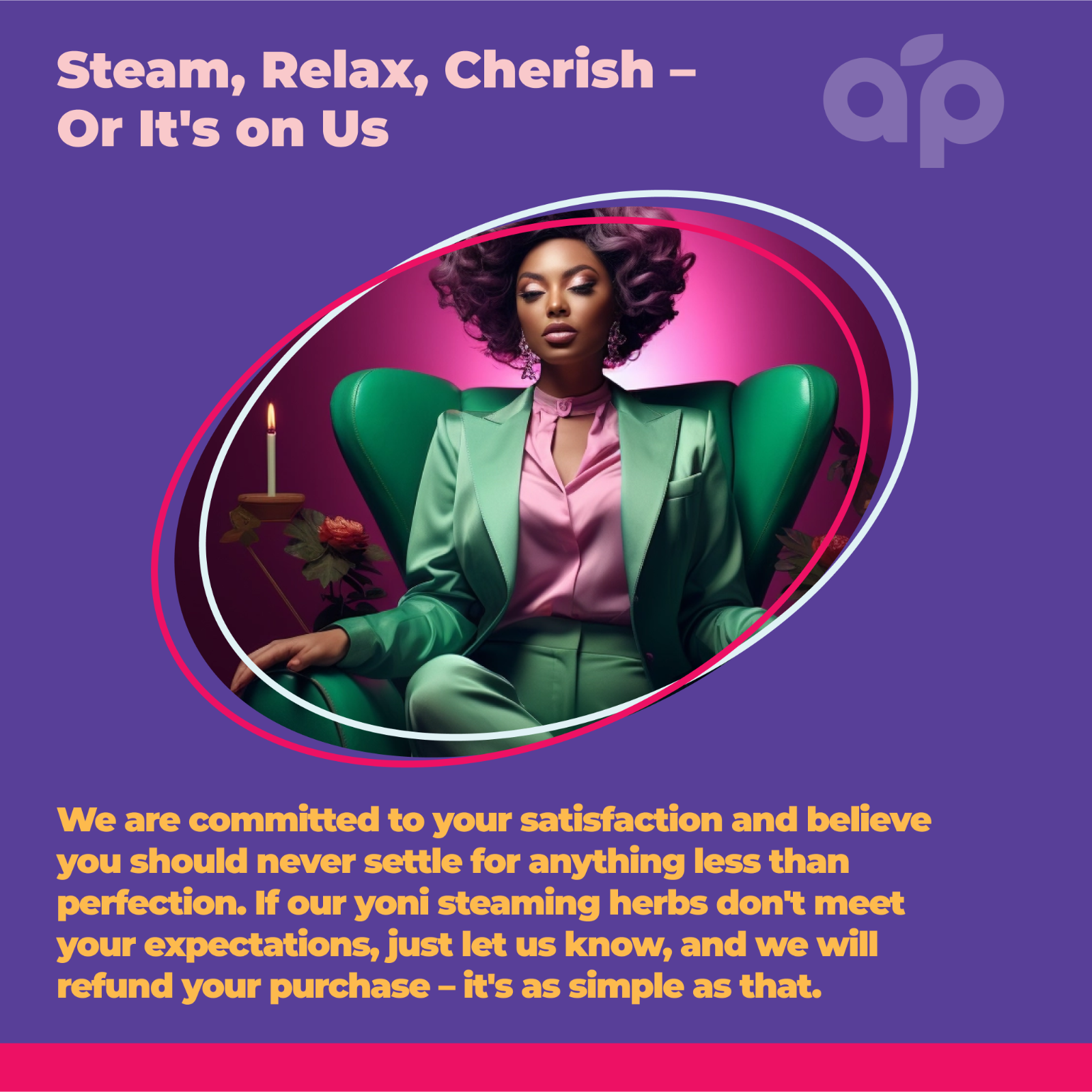 Yoni Steaming Herbs - Herbal Natural Vaginal Cleansing Herbs, 6 steams, USA