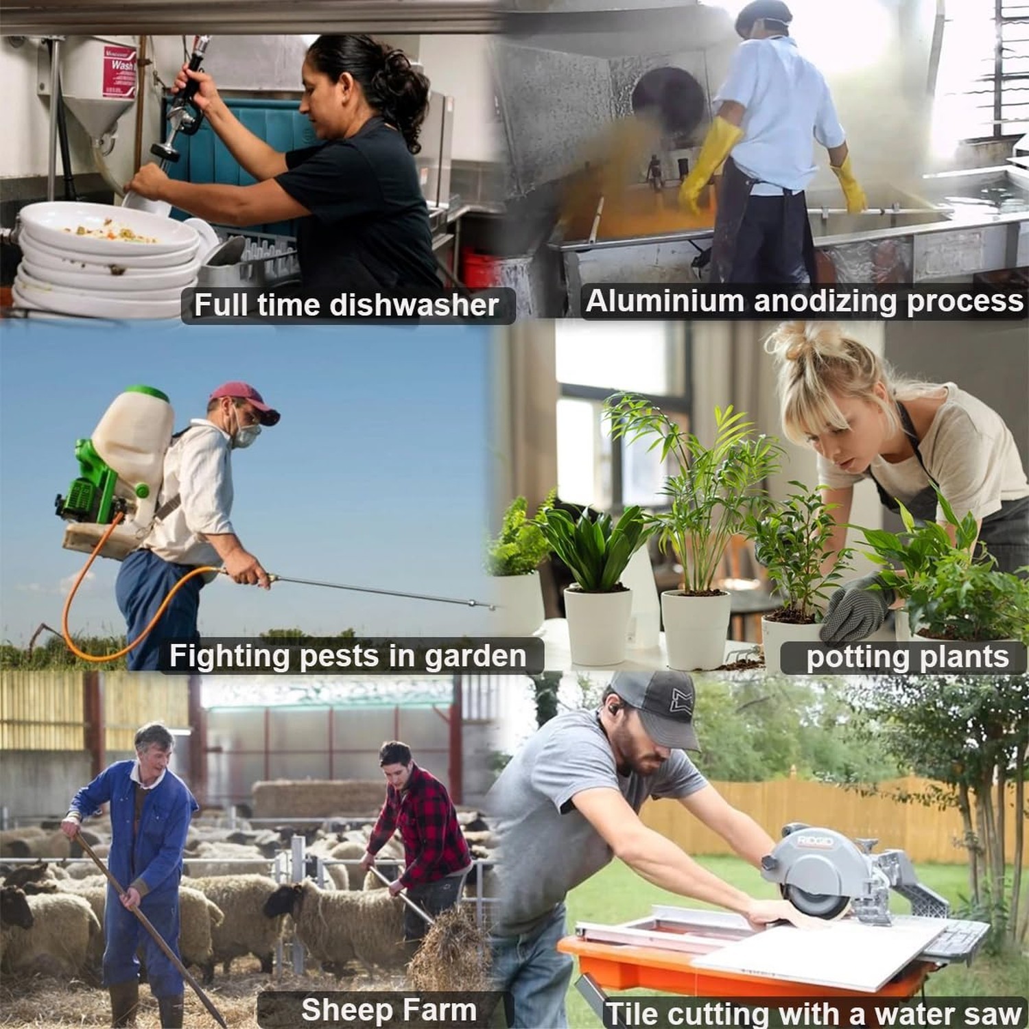 Thick Rubber Apron, Waterproof Apron Butcher Heavy Duty Chemical Resistant Ad...