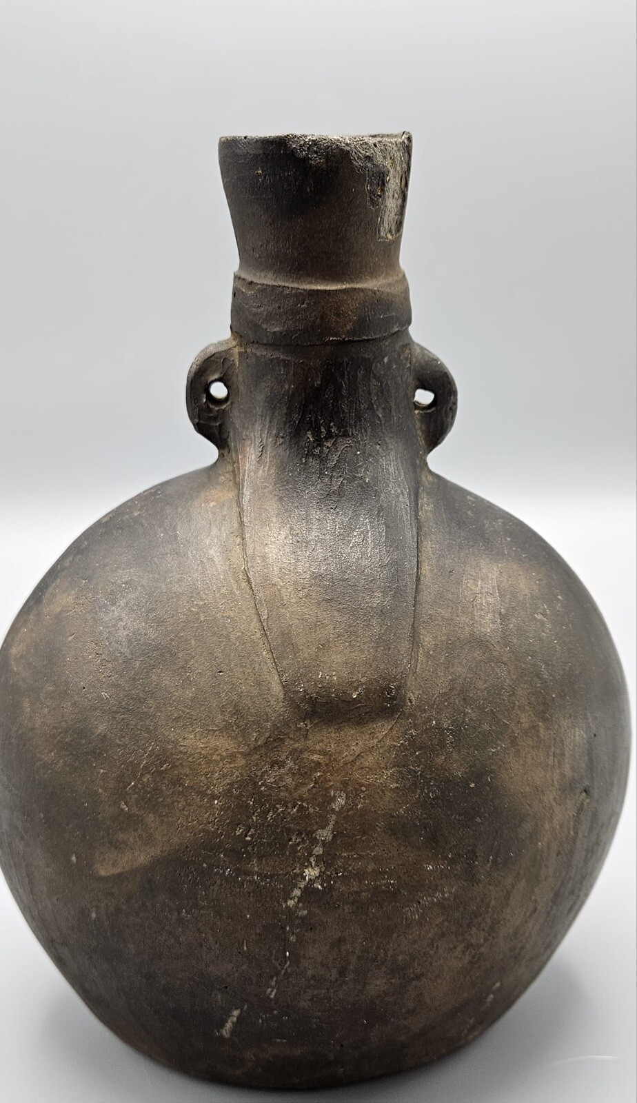 Pre Columbian Chimu Blackware Human Effigy vessel pottery