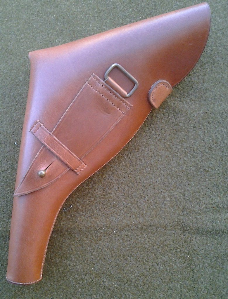 Complete British Sam Browne Belt and Webley Leather Holster Set