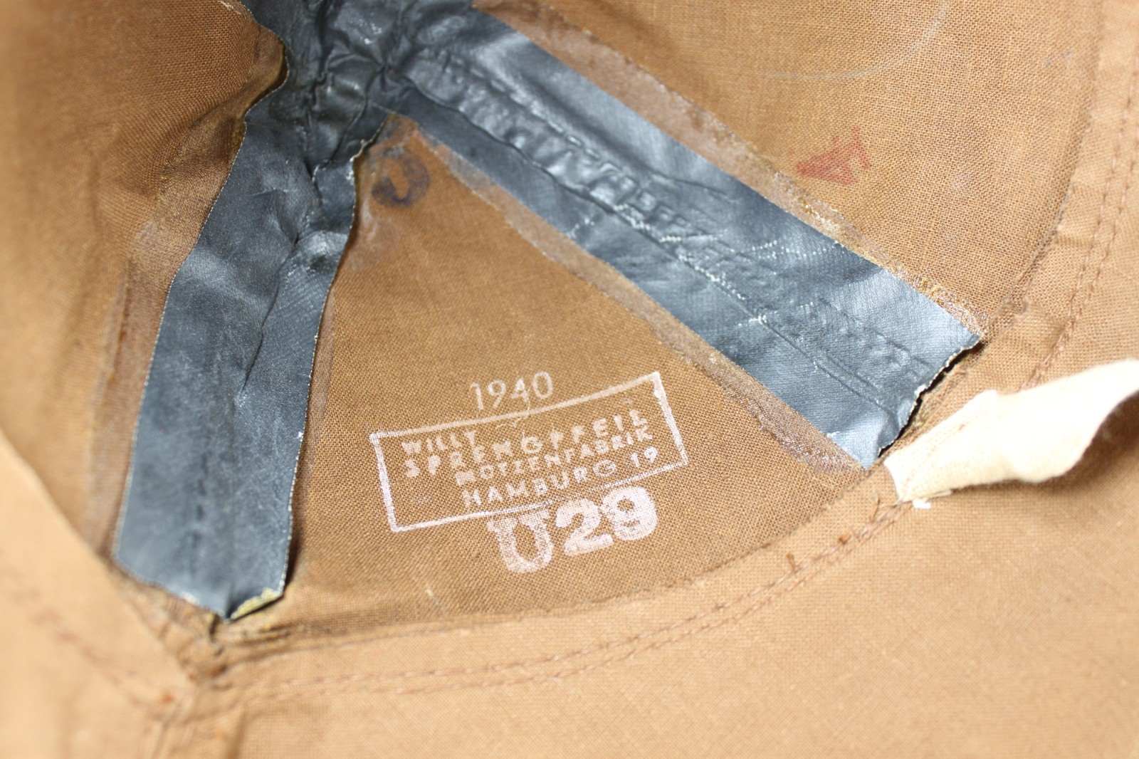 U-29 Identified! WW2 German Navy U Boat Foul Weather Deck Hat ~ Rare Original!