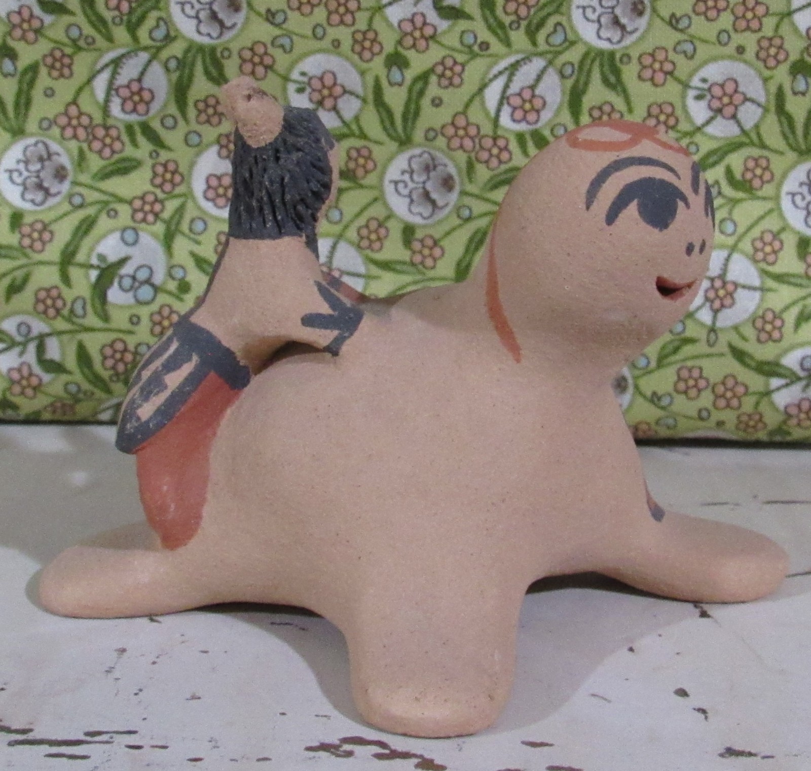 VTG Native American Jemez Pueblo TURTLE Storyteller by Felicia Fragua (F.F.)