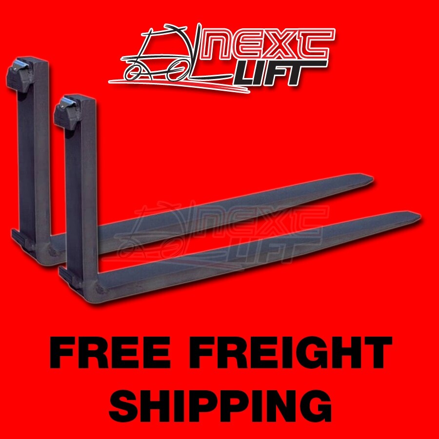 NEW CLASS III 3 8 FT FORKS 2" X 6" X 96" (PAIR) FORKLIFT FORK FOOT