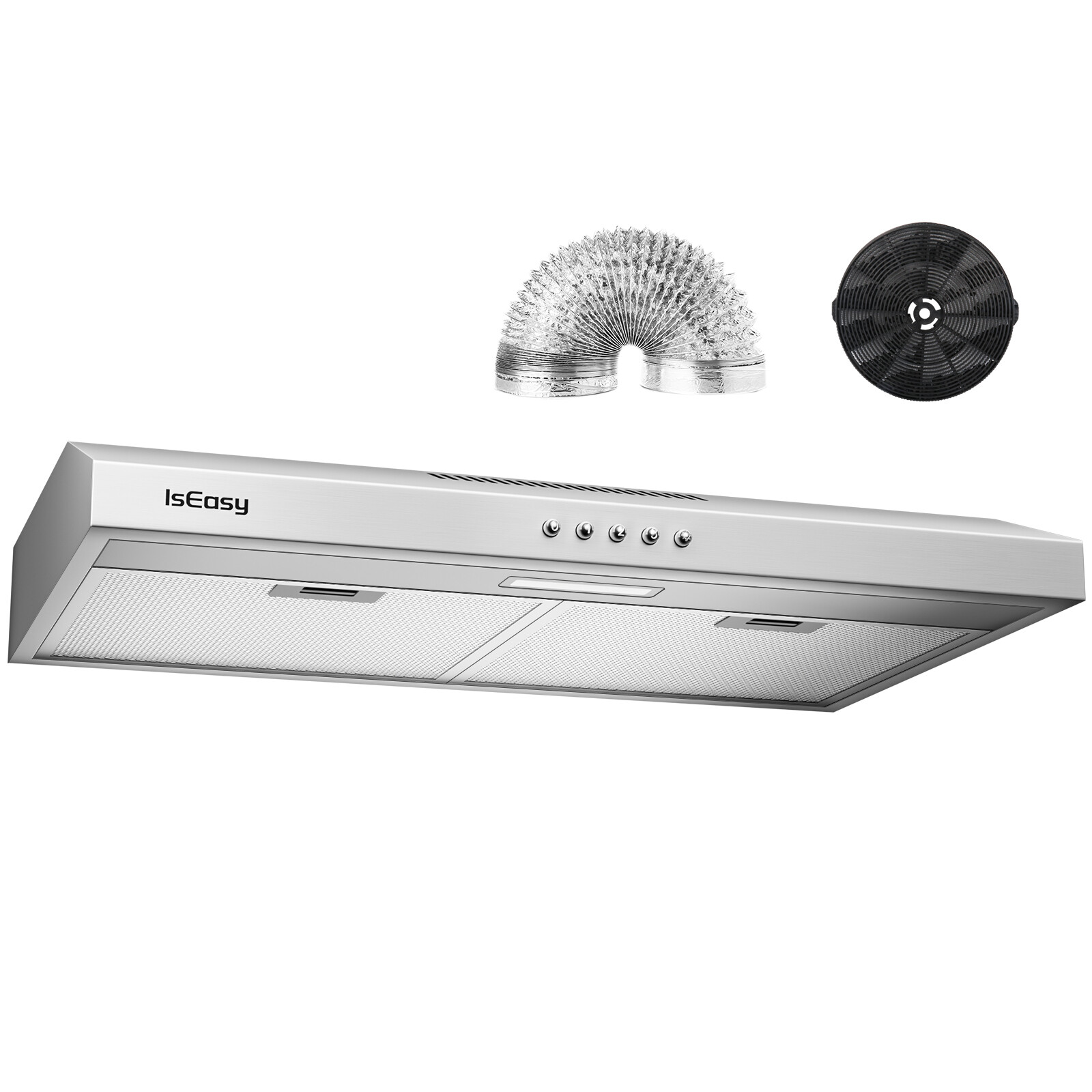 Kitchen Range Hood 30 inch Under Cabinet Cook 3-Speed Vent Fan Ducted/Ductless