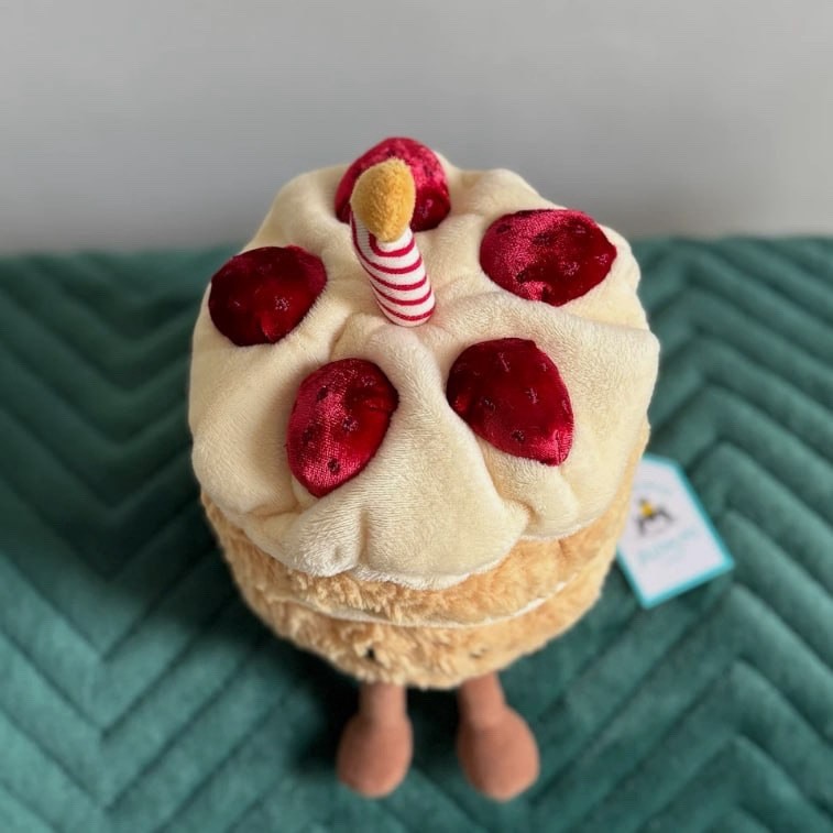 Jellycat Birthday Cake Plush Collectible Stuffed Toy Soft Plush w/ Dust Bag New