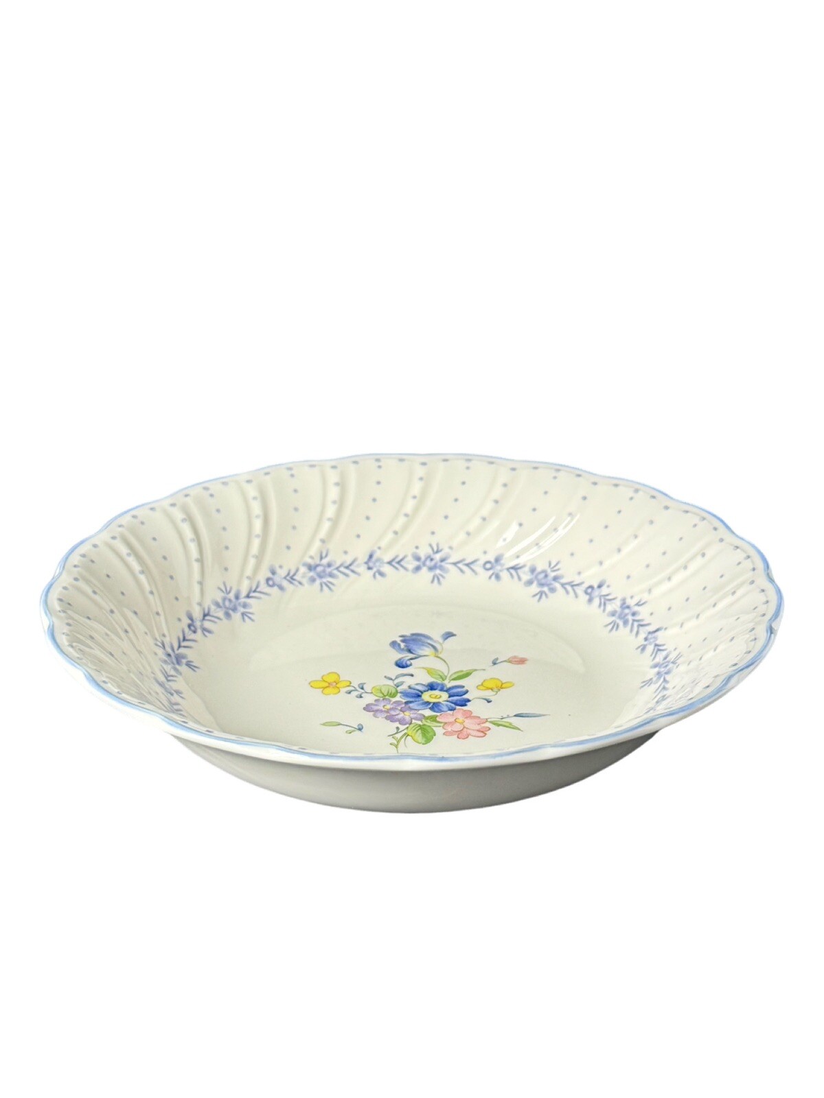 Nikko Tableware Blue Peony 7.75" Soup Bowls Lot Of 6 Ironstone Made Japan EUC