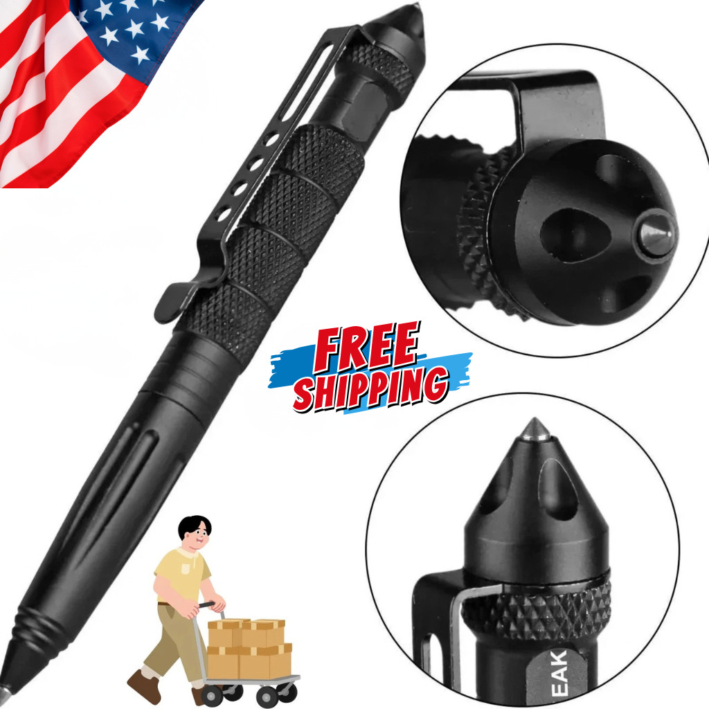 Tactical Pen Self Defense & Writing Tool Glass Breaker Tungsten Steel Ballpoint