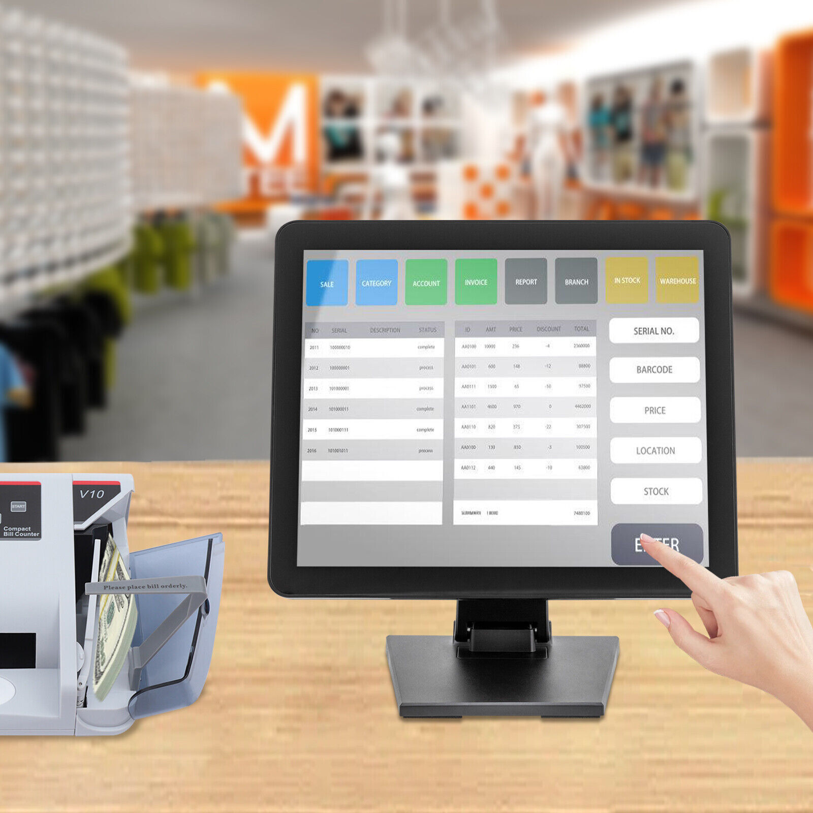 17-Inch Capacitive Touch Screen Monitor for Retail POS Systems