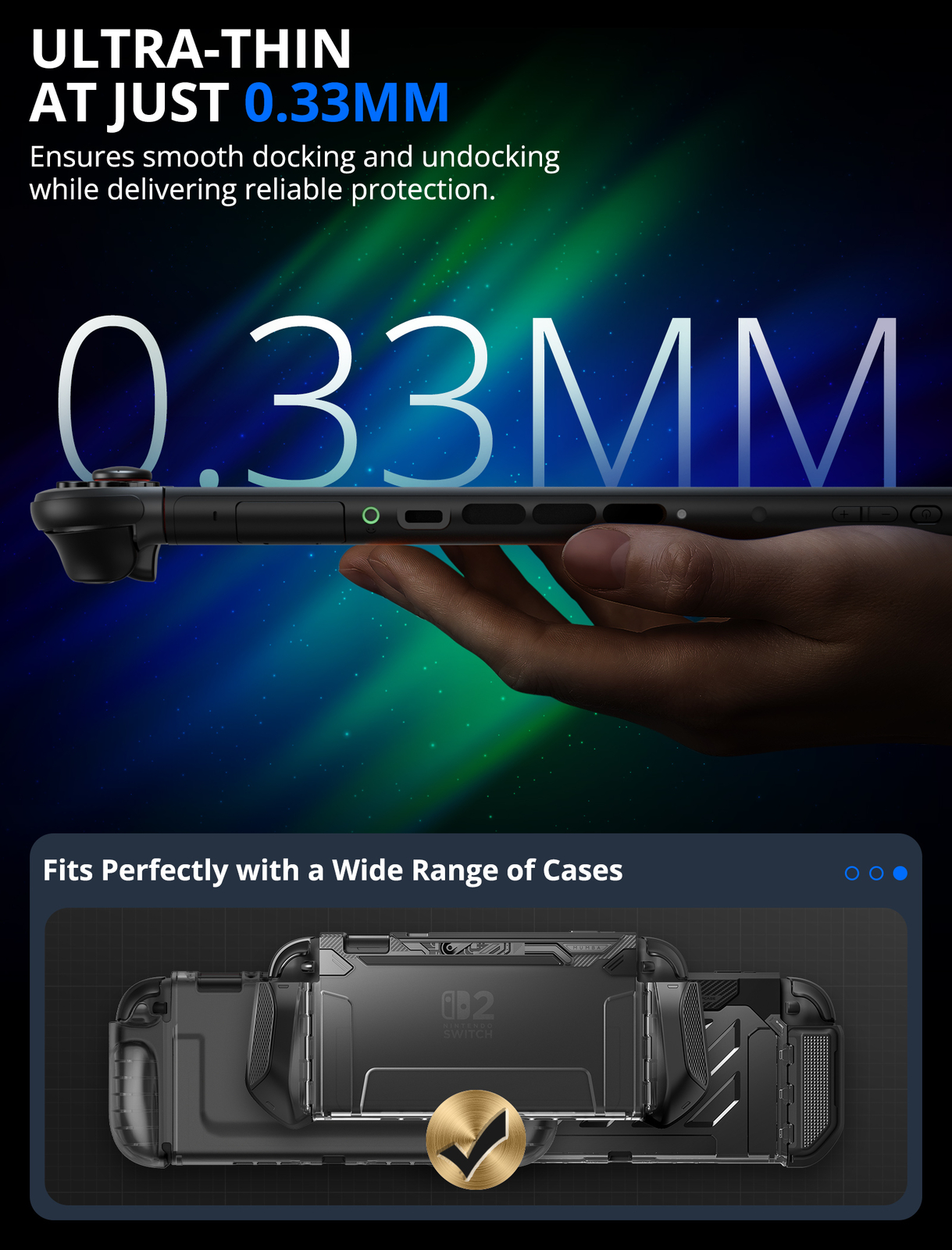 New 2 Pack 9H Tempered Glass Screen Protector Film For Nintendo Switch 2 (2025)