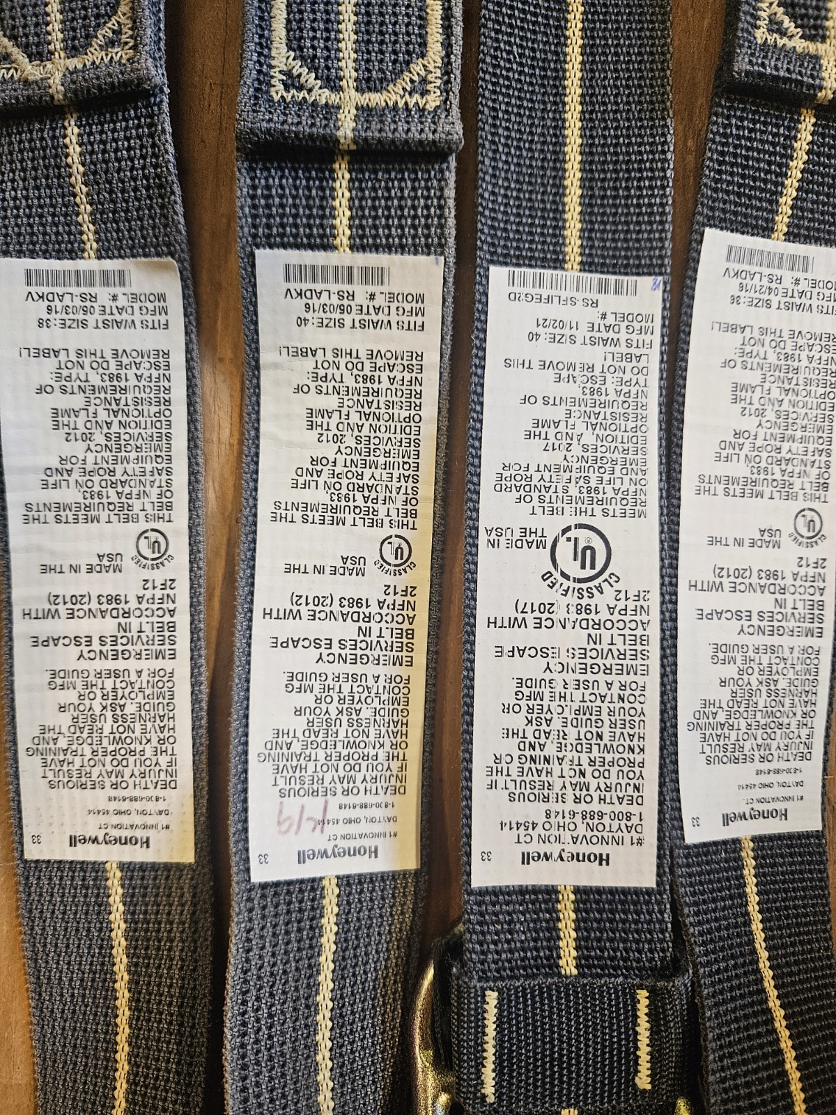 Honeywell Class 1 Harness belt