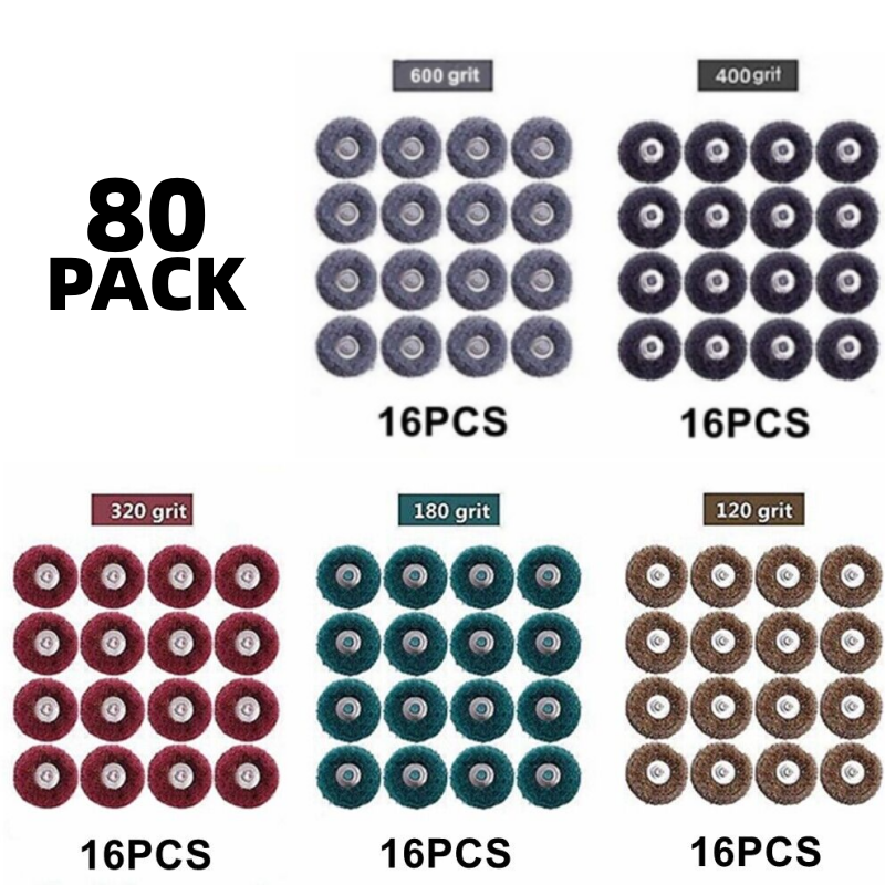 80PCS Abrasive Polishing Wheel Buffing Pads Grinding Kit for Dremel Rotary Tool