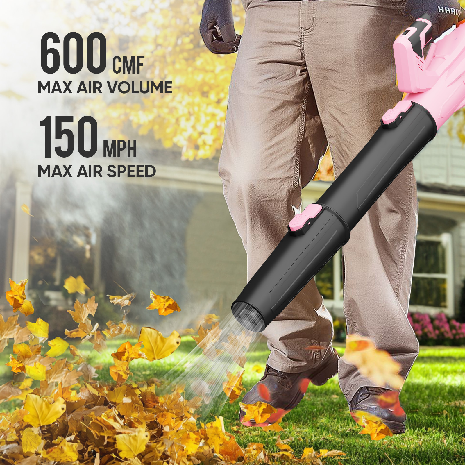 Steelite Electric Cordless Leaf Blower 150 MPH/600 CFM 6 Speed w/ 2.0Ah Battery