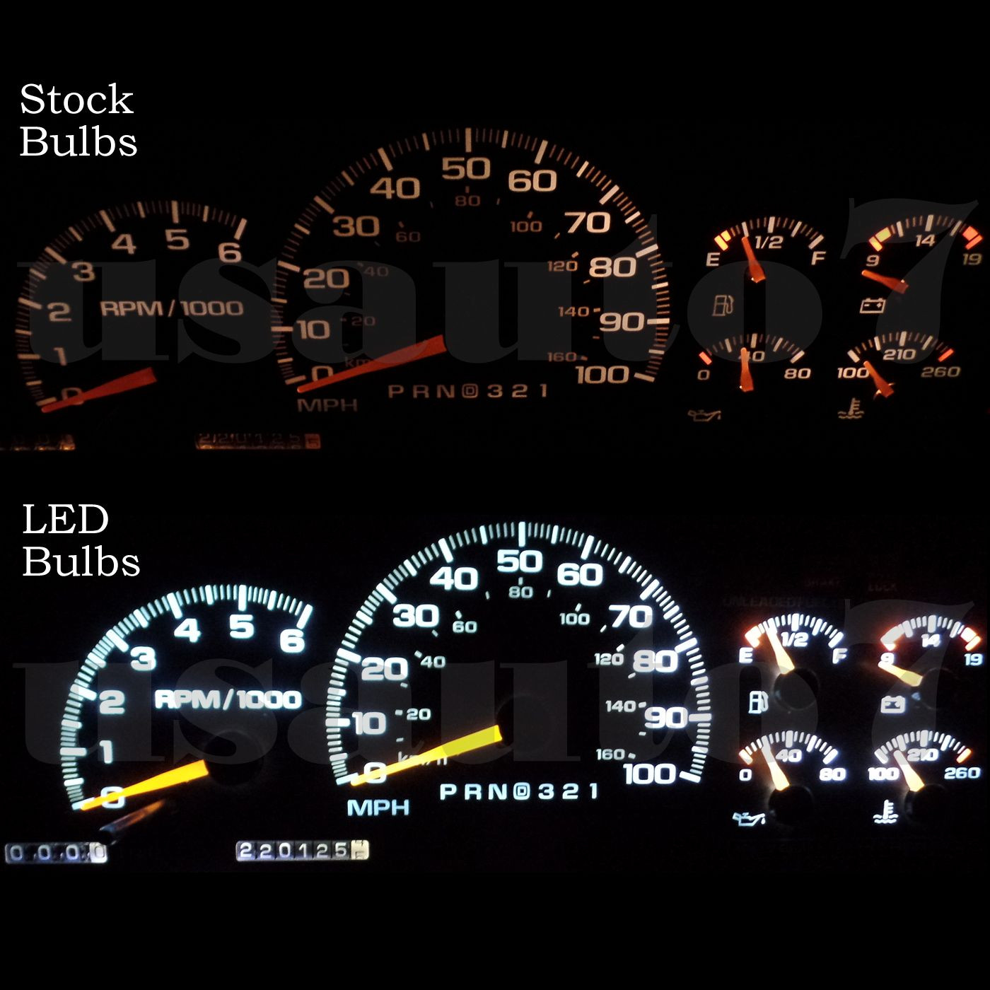 95-98 Chevy Suburban 1500 C1500 K1500 Dash Cluster Gauge WHITE SMD LED LIGHT KIT