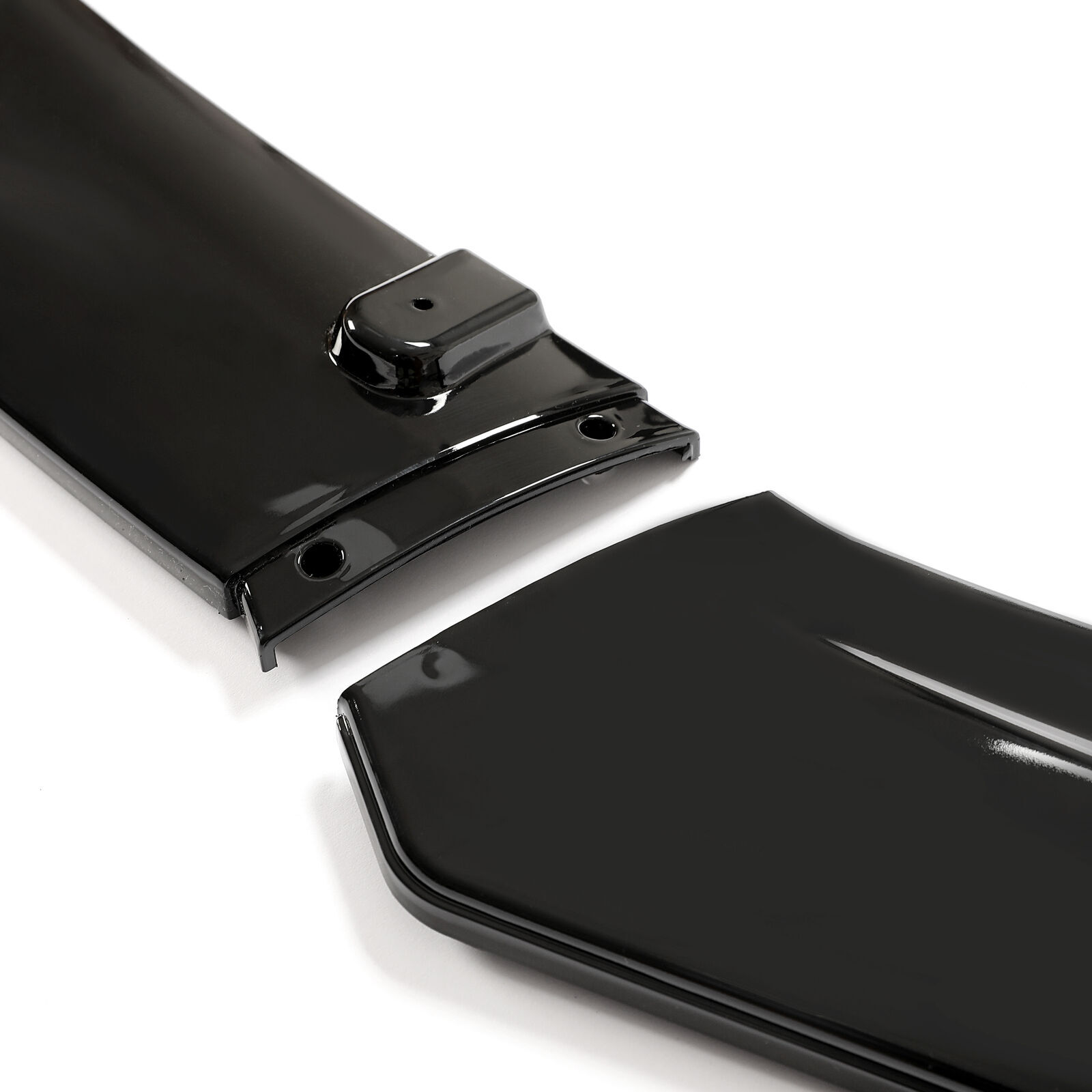 For 2016-2021 Honda Civic Glossy Black Front Bumper Body Kit Spoiler Lip 3PCS