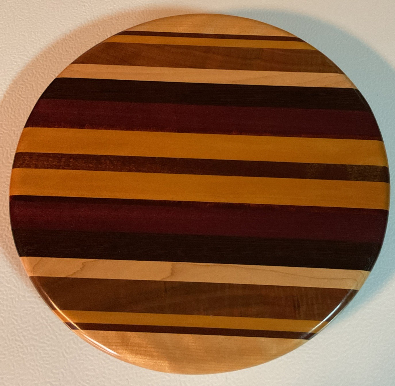 Beautiful Handmade Multi-Wood Inlay Lazy Susan 12” Turntable