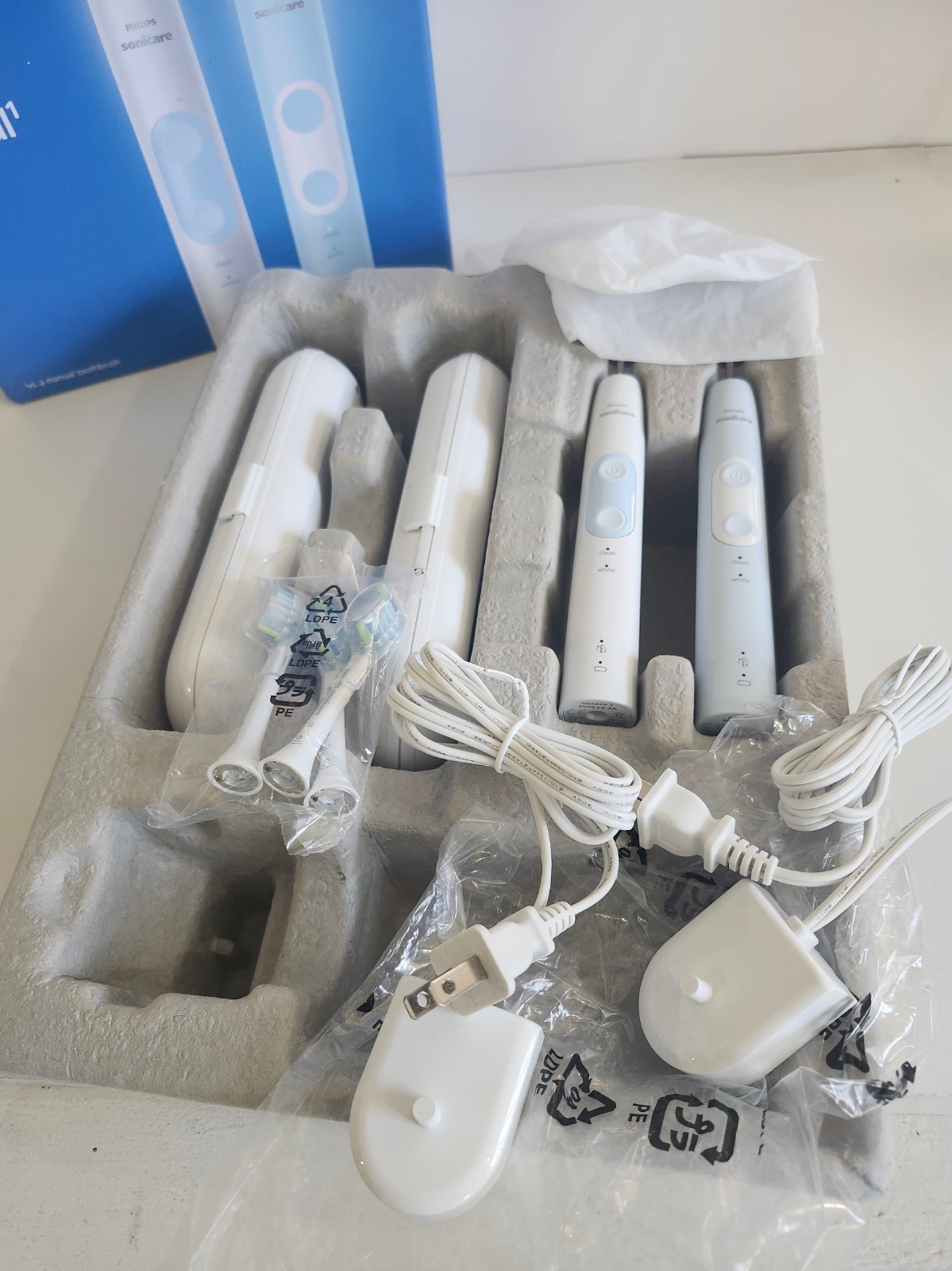 Philips Sonicare Optimal Clean Toothbrush 2 Pack Please Read