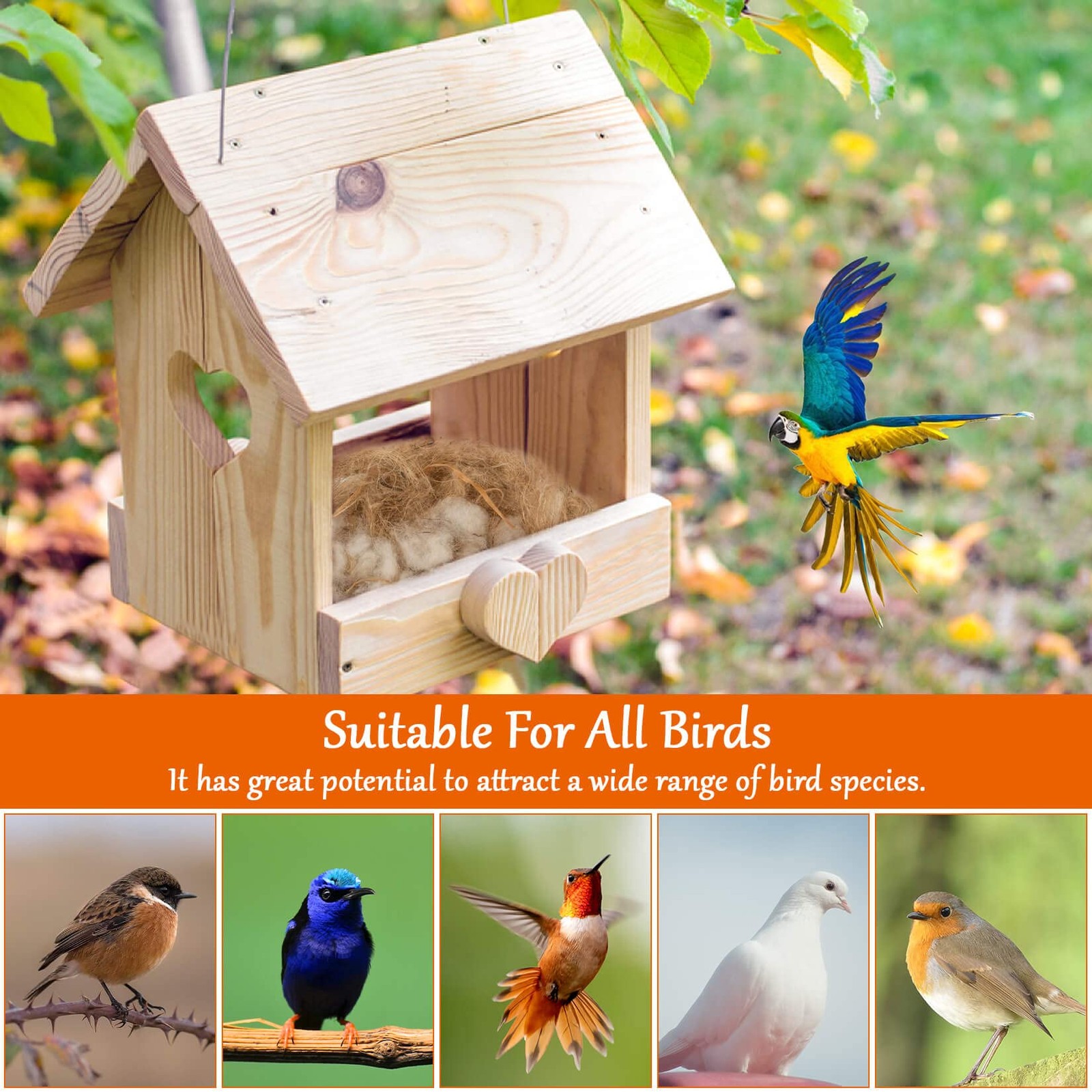 Sukh 2 Pack Bird Nesting Material - Bird Nests Bedding Hummingbird Nesting Ma...