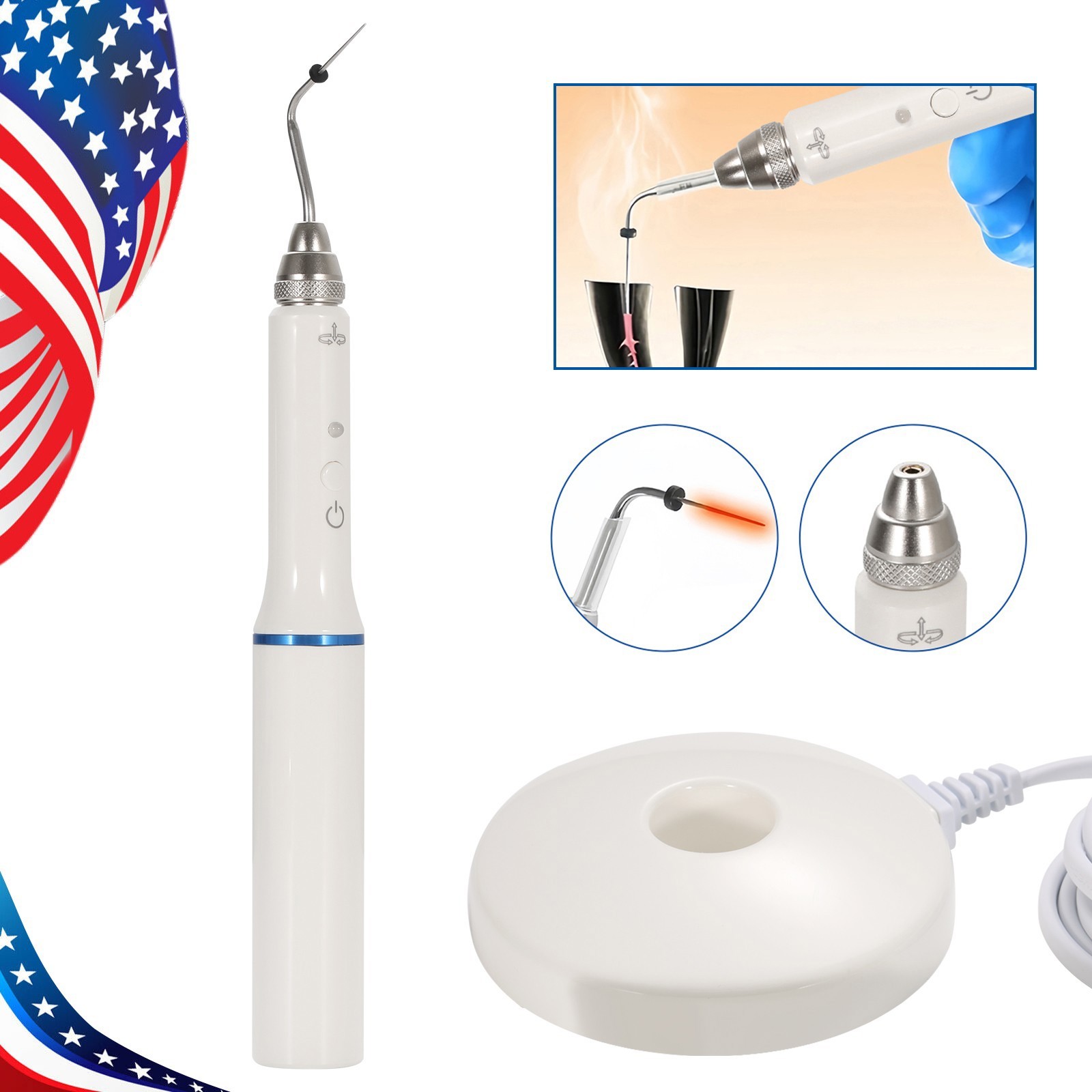 Dental Cordless Endo Heated Pen Gutta Percha Obturation System&2pcs Heated tips