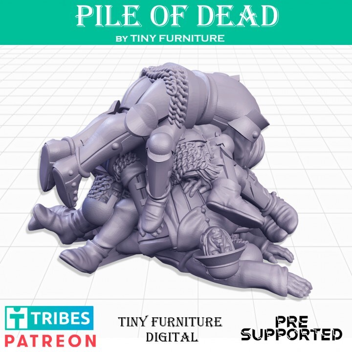 28mm Pile of Dead Bodies Dungeons Dragons DnD D&D Villagers Castle Casualty