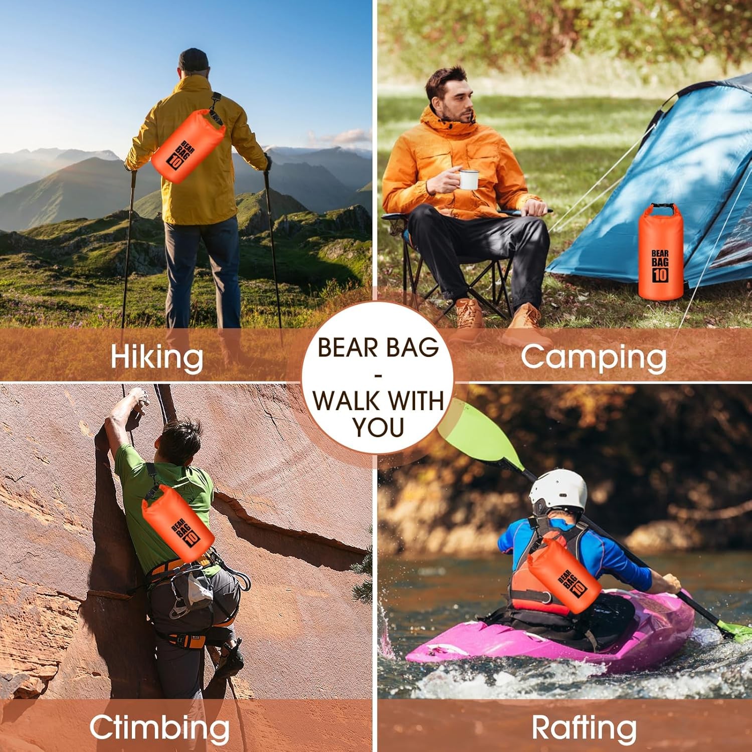Bear Food Bag Hanging System, Bear Bags for Food Backpacking, Ultralight 10L