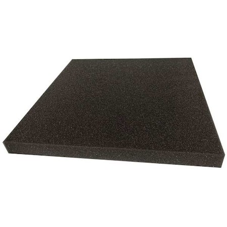 Zoro Select Zusa-Pu-97 Foam Sheet, Open Cell, 24 In W, 24 In L, 1/2 In Thick,