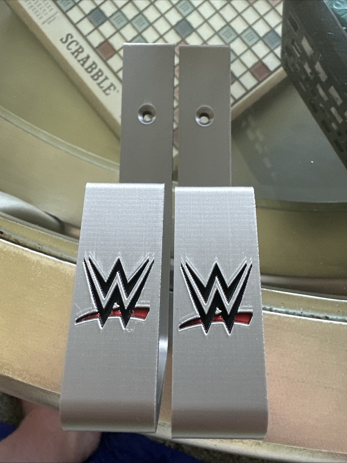 WWE Championship Belt Wall Mount Brackets Read Description. 2 mounts Per Order