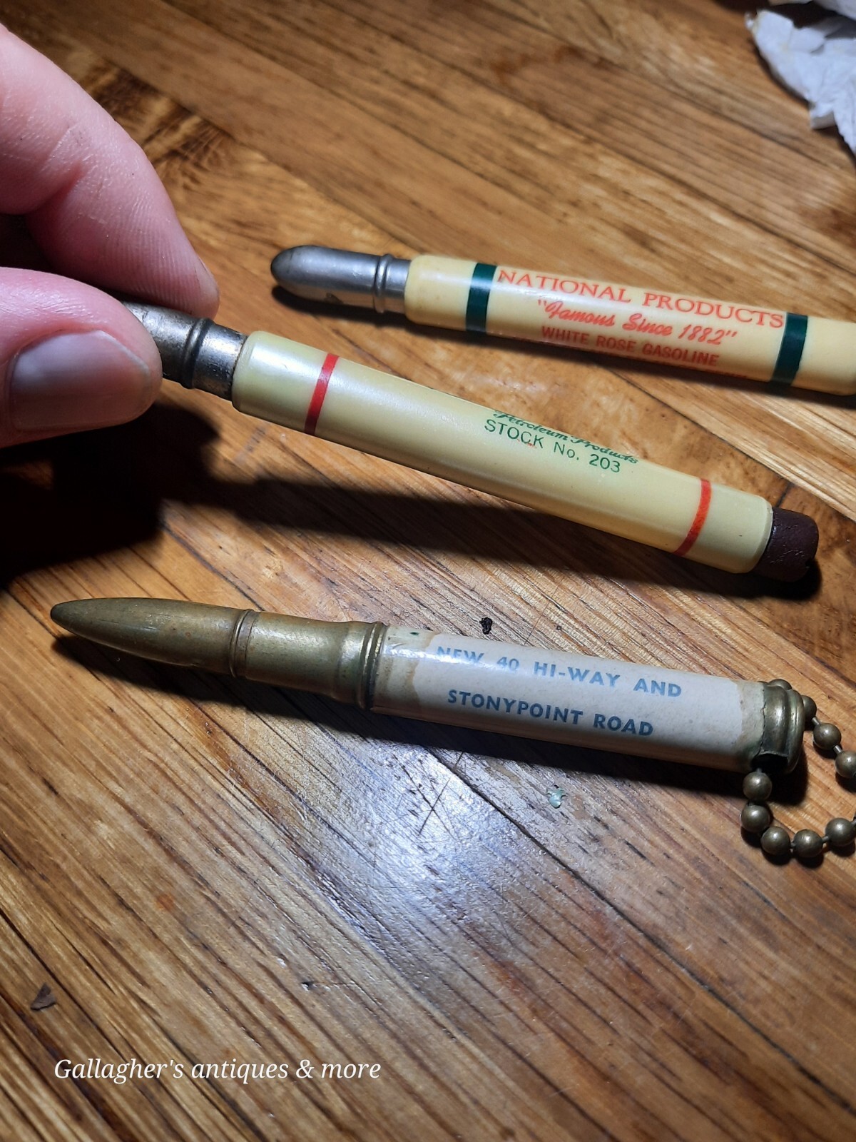 Vintage Oil Advertising Pencil Lot Sinclair Pan-am Skelly White Rose Texaco