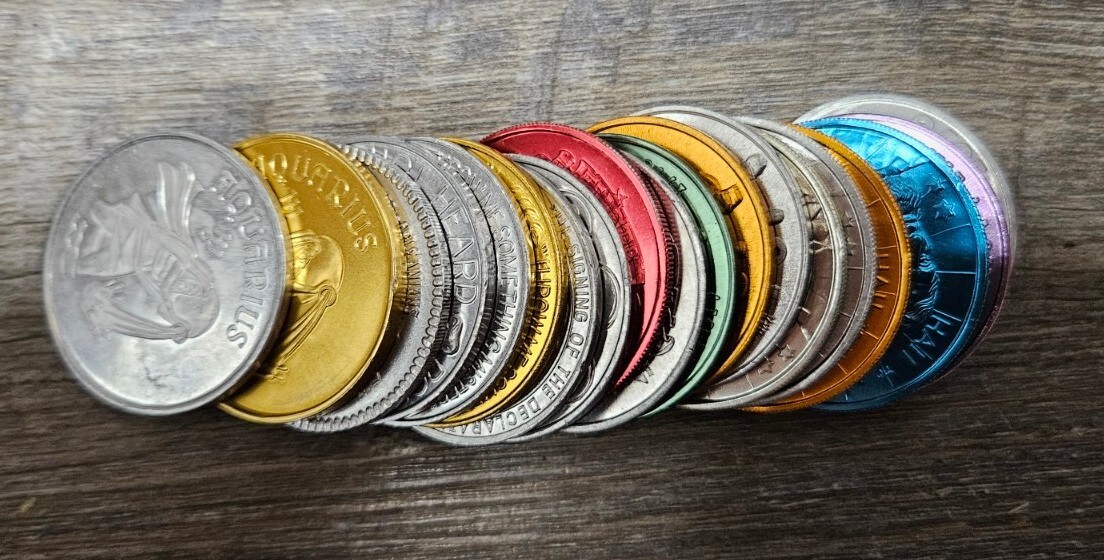 Lot of (25) Mixed Mardis Gras Tokens/Doubloons From The 1960's, 1970's & 1980's