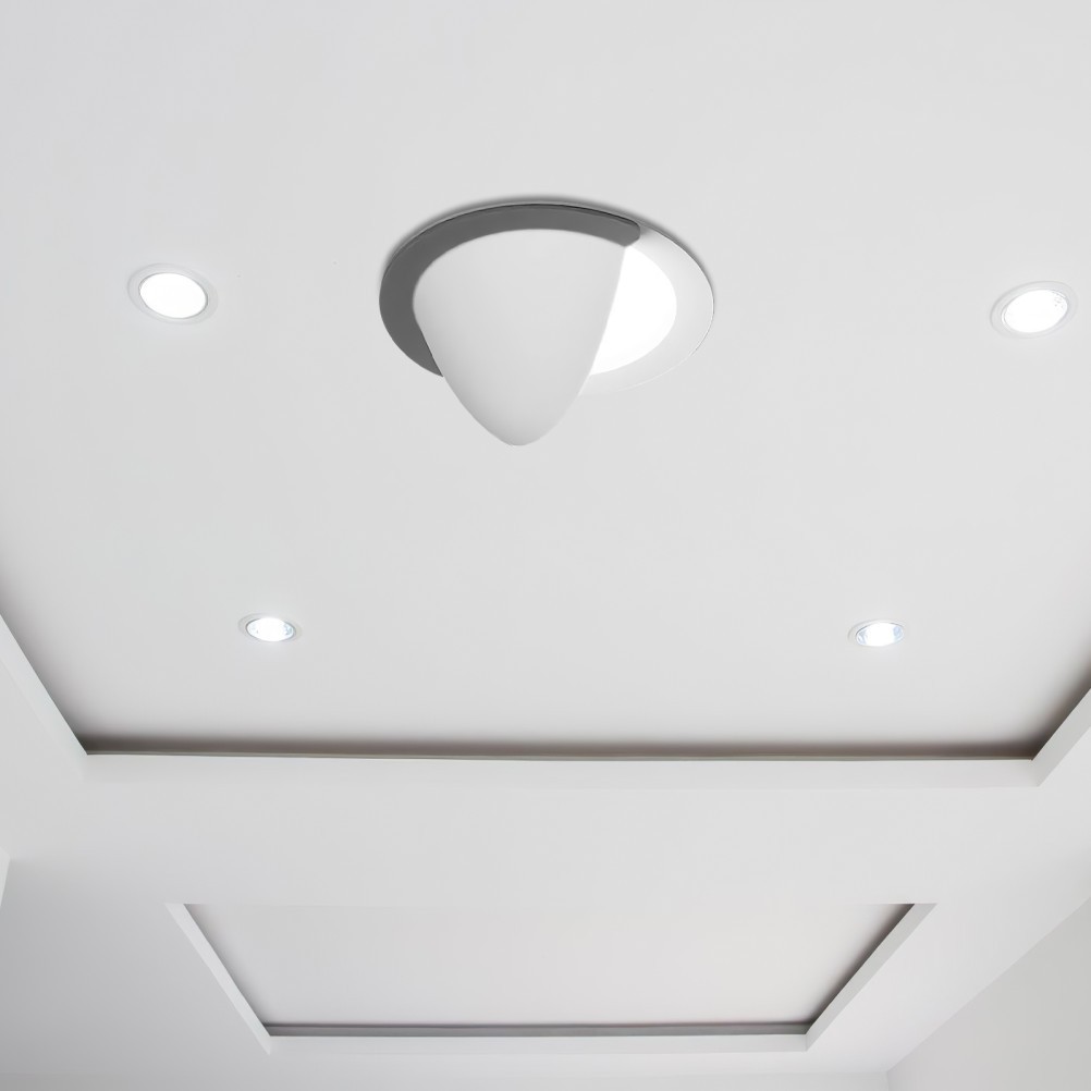 Recessed Lighting Half Shade: Light Fixture For Softening Reducing Diffusing