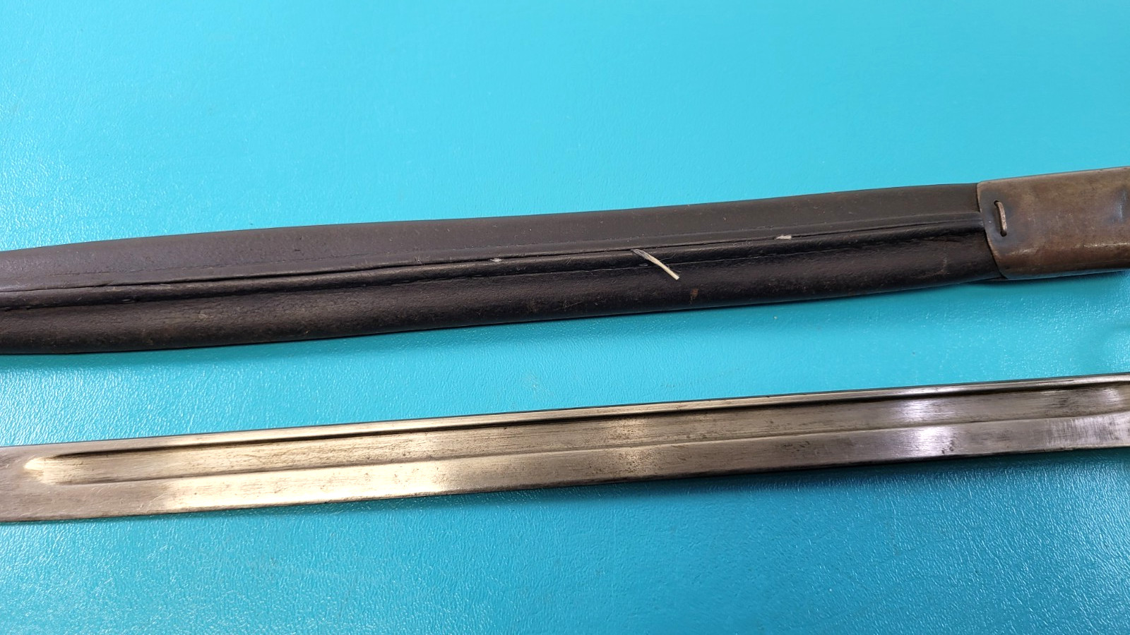 WWI Early British Pattern 1907 Rifle Bayonet Sanderson + Sheath c. 1908 TR542