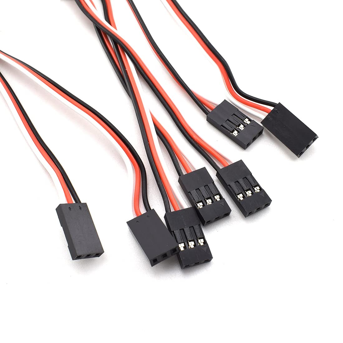 SDTC Tech 12 PCS 3-Pin Male to Female Servo Extension Cable for RC JR Futaba...