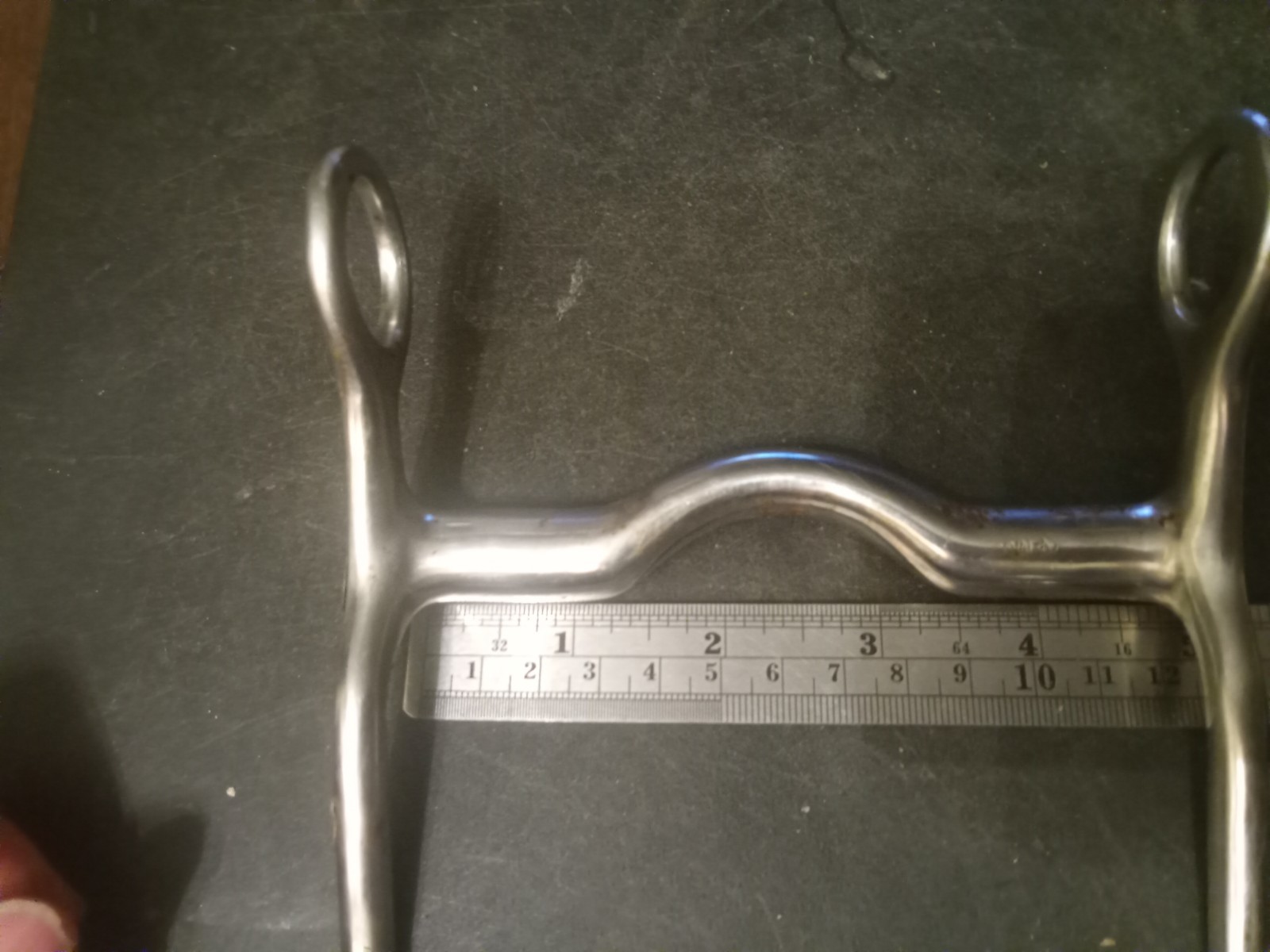 Used Pony Curb bit 4 3/4 in ported mouth native American conchos