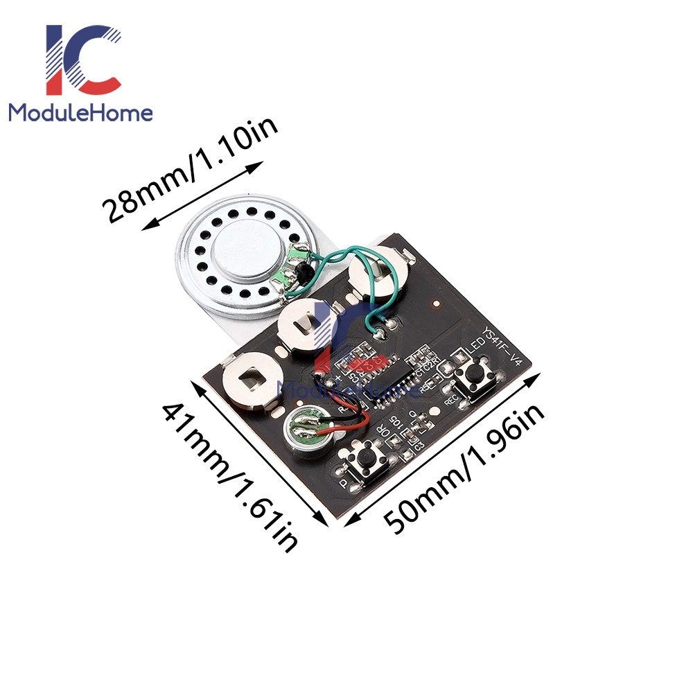 1-100PCS 30S Greeting Card DIY Recordable Voice Chip Music Box Sound Module