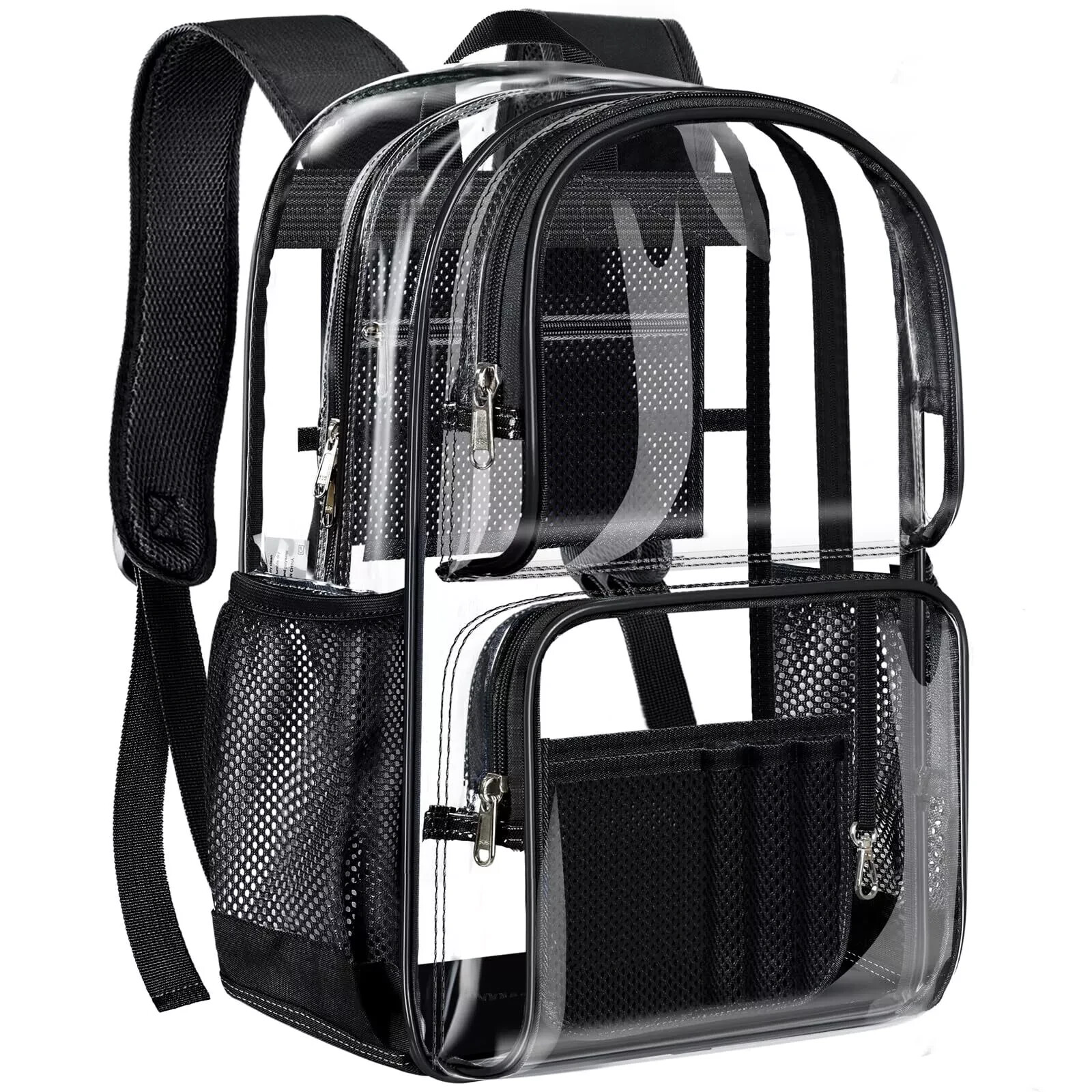 LARGE HEAVY DUTY CLEAR BACKPACK .5MM Transparent PVC School Stadium Waterproof