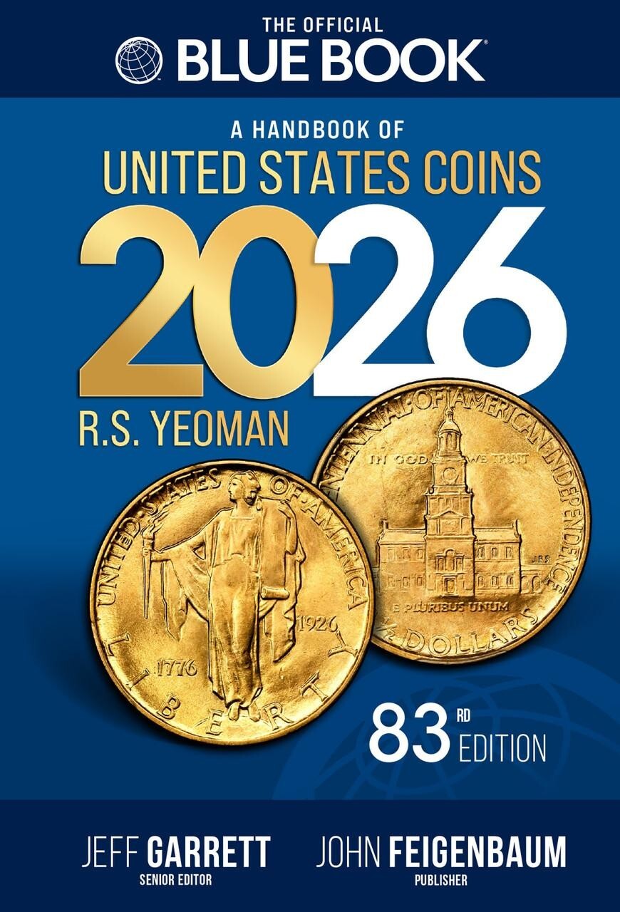 New 2026 Official Red Book Price Guide For US Coins + Blue Book Paperback Bundle