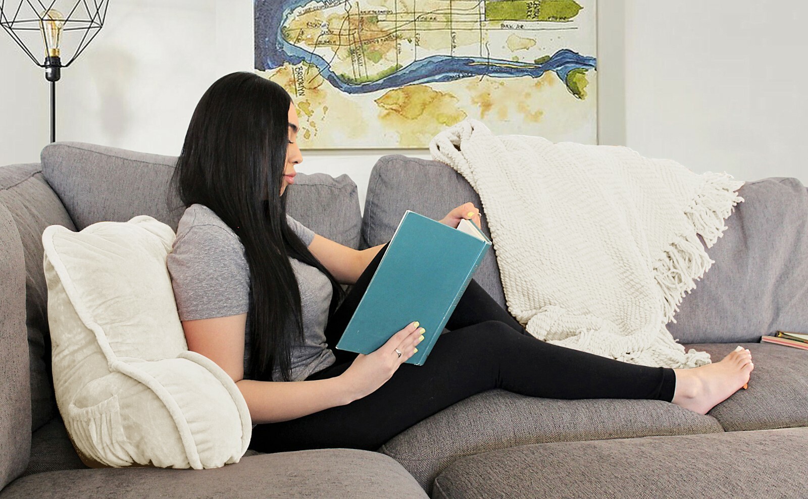 Super Soft Plush Backrest Pillow Bed Cushion Support Reading Back Rest Arm Chair