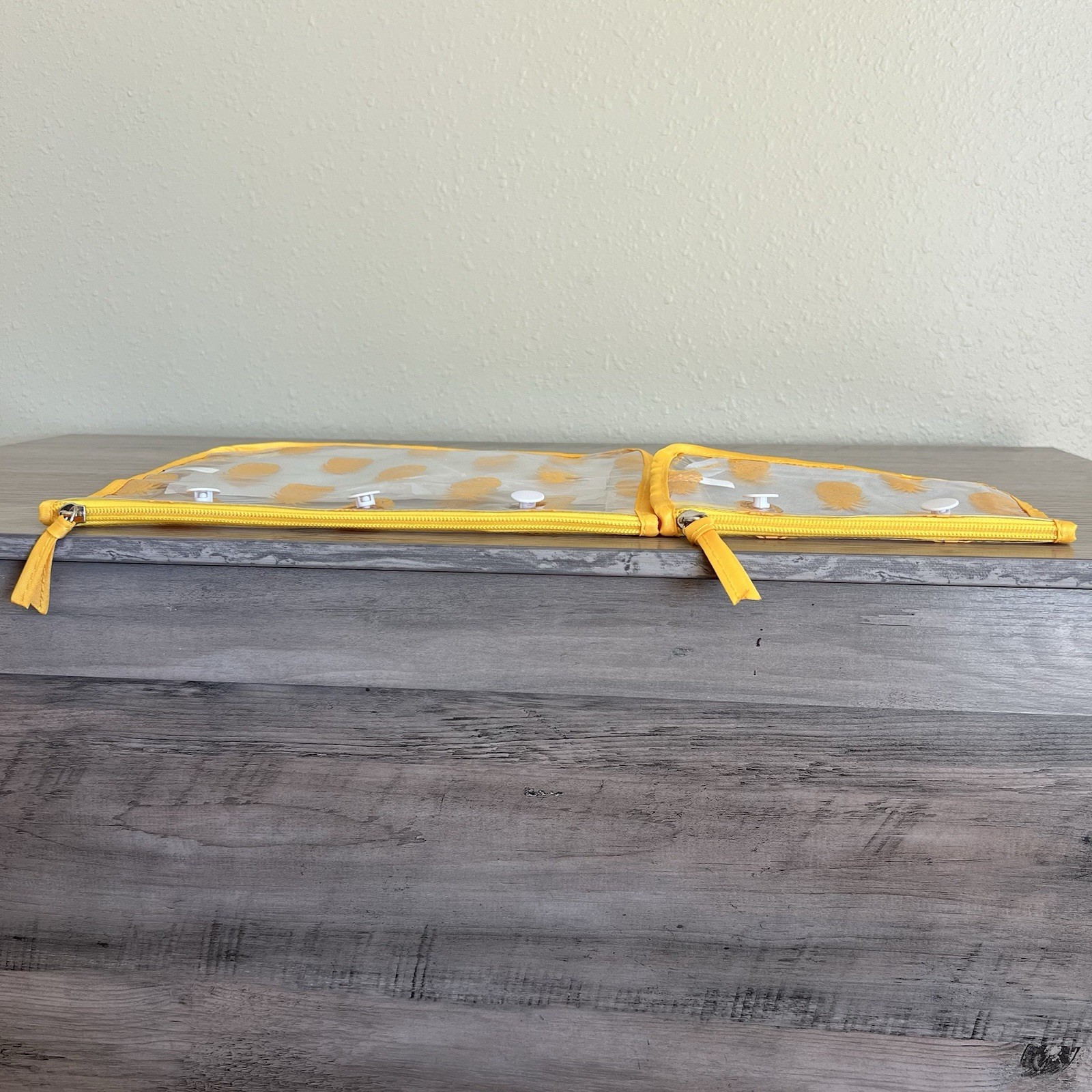 Bogg Bag Pineapple Insert Pouches 2 Set Clear Zipper Travel Organizer Beach