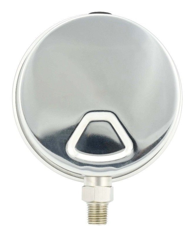 4" Pressure Gauge, Stainless Steel Case, Liquid Filled, Lower Mnt 60 PSI