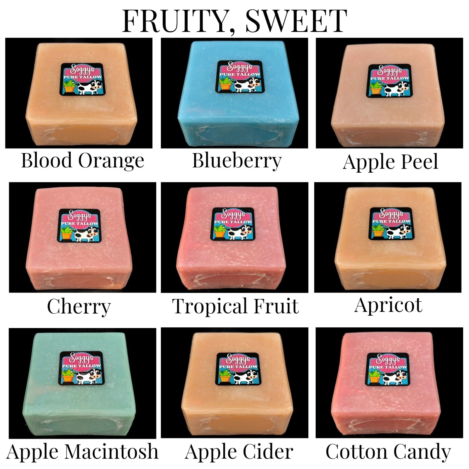 6 Handmade Tallow Soap Bars | Cold Process | Natural | Sensitive Skn | 6oz Each